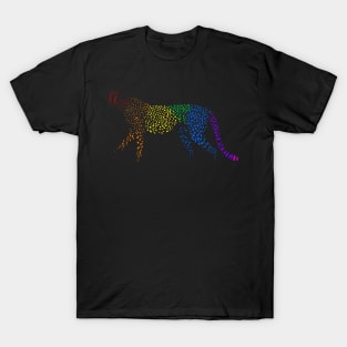 Rainbow Cheetah (black) T-Shirt